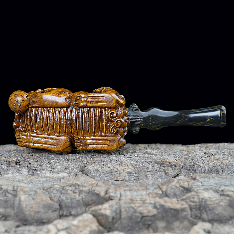 Hand Carved Wooden Smoking Pipe