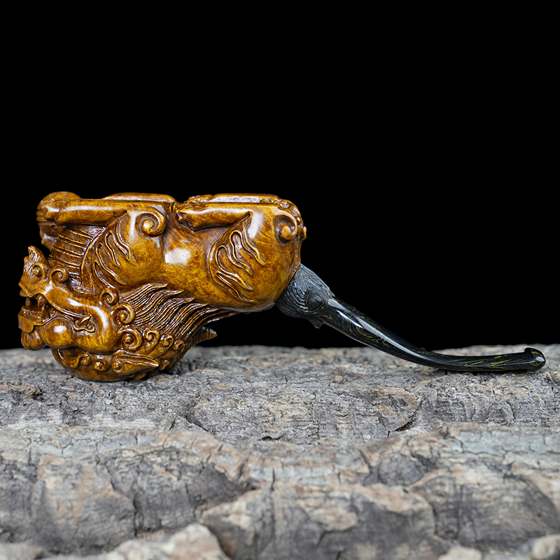 Hand Carved Wooden Smoking Pipe