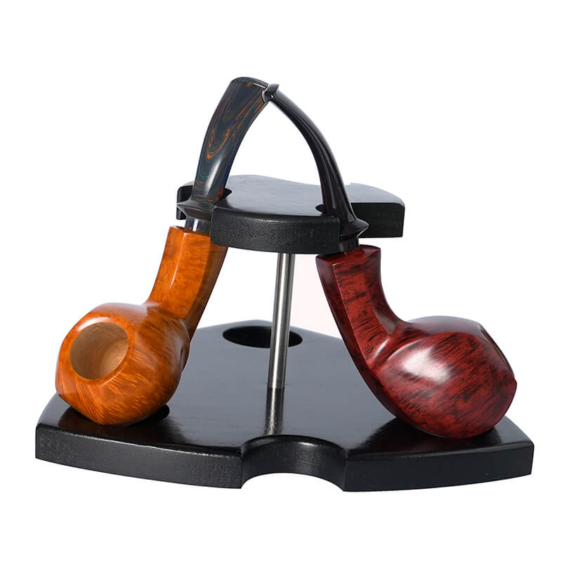 wooden smoking pipe stand