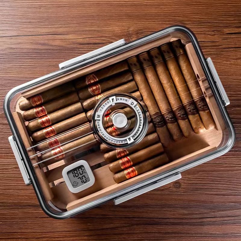 Double Layer Plastic Cigar Humidor